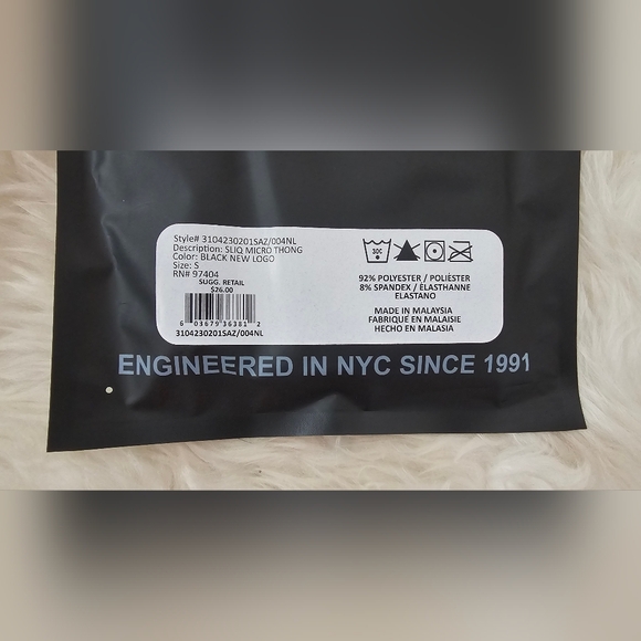 2(X)IST NWT Sliq Micro Y-Back Thong - Black with Yellow Trim - Small Size 28-30 - Picture 9 of 9